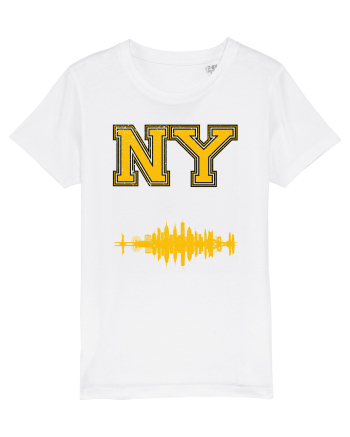 Retro Vintage New York College Jersey White