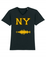 Retro Vintage New York College Jersey Tricou mânecă scurtă guler V Bărbat Presenter