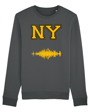 Retro Vintage New York College Jersey Anthracite