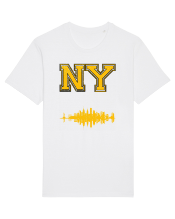 Retro Vintage New York College Jersey White