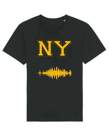 Retro Vintage New York College Jersey Black