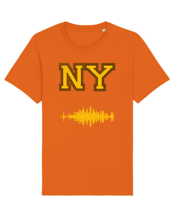 Retro Vintage New York College Jersey Bright Orange