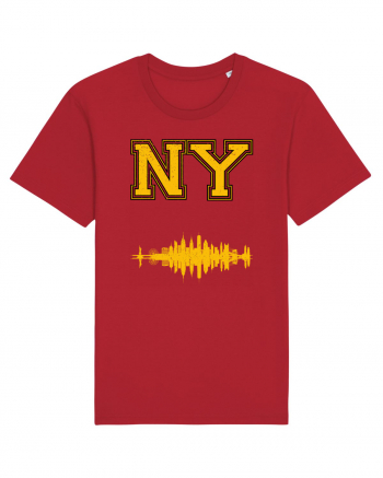 Retro Vintage New York College Jersey Red