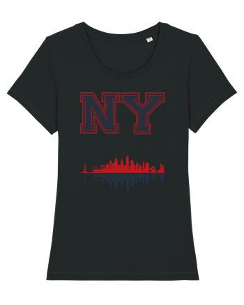 Retro Vintage New York College Jersey Black