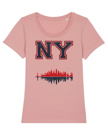 Retro Vintage New York College Jersey Canyon Pink