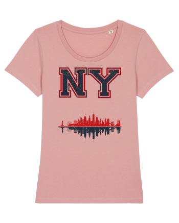 Retro Vintage New York College Jersey Canyon Pink
