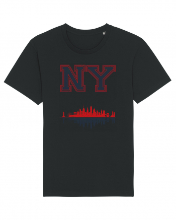 Retro Vintage New York College Jersey Black