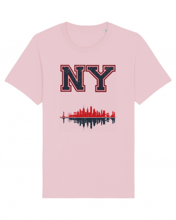 Retro Vintage New York College Jersey Cotton Pink