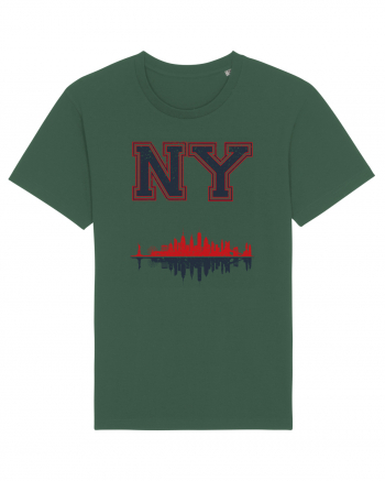 Retro Vintage New York College Jersey Bottle Green