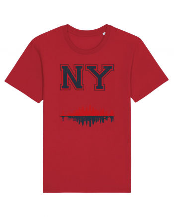 Retro Vintage New York College Jersey Red