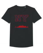 Retro Vintage New York College Jersey Tricou mânecă scurtă guler larg Bărbat Skater