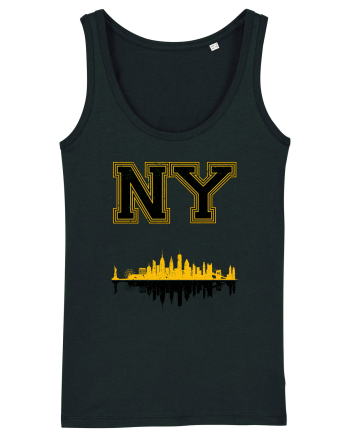 Retro Vintage New York College Jersey Black