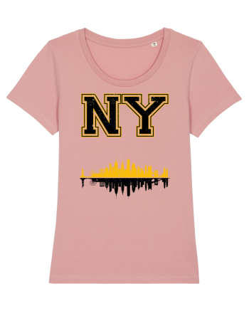 Retro Vintage New York College Jersey Canyon Pink