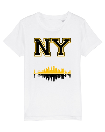 Retro Vintage New York College Jersey White