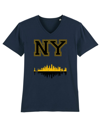 Retro Vintage New York College Jersey French Navy