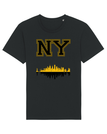 Retro Vintage New York College Jersey Black