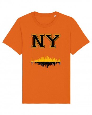 Retro Vintage New York College Jersey Bright Orange
