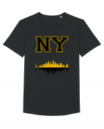 Retro Vintage New York College Jersey Tricou mânecă scurtă guler larg Bărbat Skater