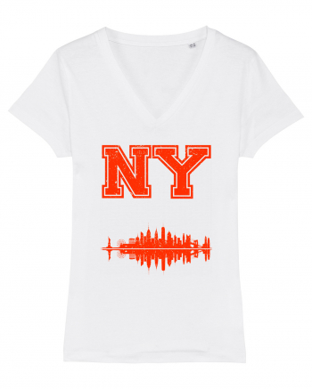 Retro Vintage New York College Jersey White