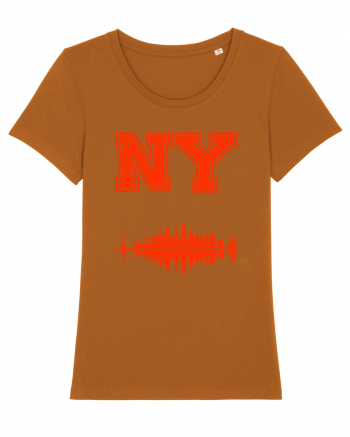 Retro Vintage New York College Jersey Roasted Orange