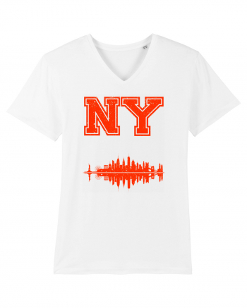 Retro Vintage New York College Jersey White