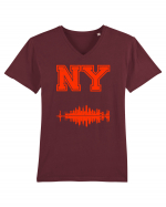 Retro Vintage New York College Jersey Tricou mânecă scurtă guler V Bărbat Presenter