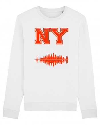 Retro Vintage New York College Jersey White