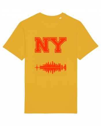 Retro Vintage New York College Jersey Spectra Yellow