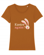 Easter again? Tricou mânecă scurtă guler larg fitted Damă Expresser