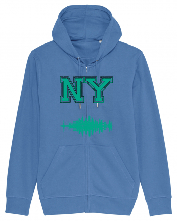 Retro Vintage New York College Jersey Bright Blue