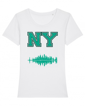 Retro Vintage New York College Jersey White