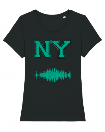 Retro Vintage New York College Jersey Black