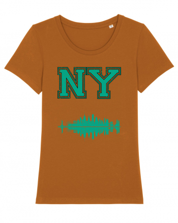 Retro Vintage New York College Jersey Roasted Orange