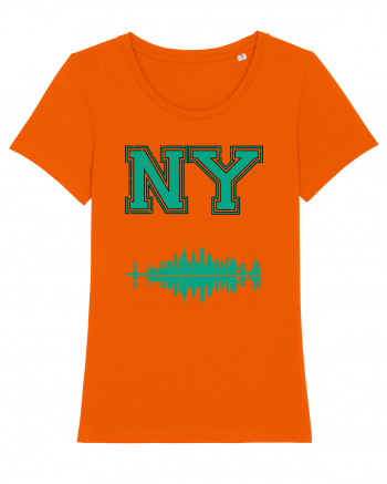 Retro Vintage New York College Jersey Bright Orange