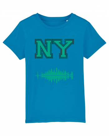 Retro Vintage New York College Jersey Azur