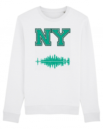 Retro Vintage New York College Jersey White