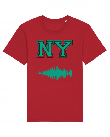 Retro Vintage New York College Jersey Red