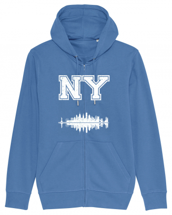 Retro Vintage New York College Jersey Bright Blue