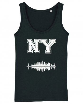 Retro Vintage New York College Jersey Black