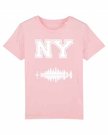 Retro Vintage New York College Jersey Cotton Pink