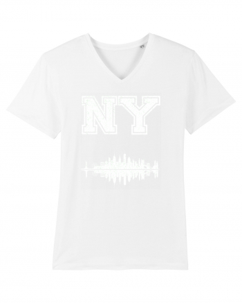 Retro Vintage New York College Jersey White