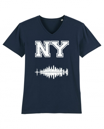 Retro Vintage New York College Jersey French Navy