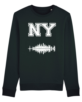 Retro Vintage New York College Jersey Black