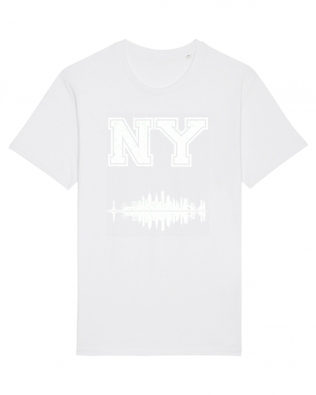 Retro Vintage New York College Jersey White