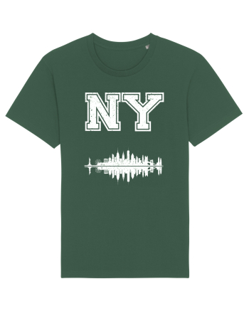 Retro Vintage New York College Jersey Bottle Green