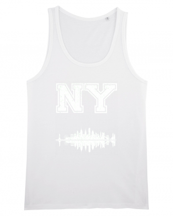 Retro Vintage New York College Jersey White