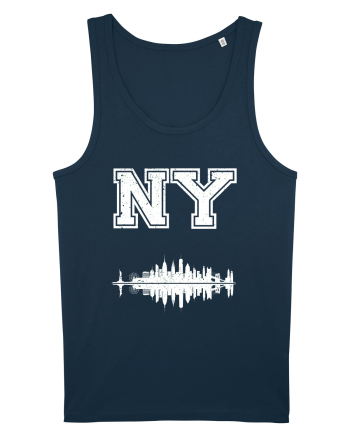 Retro Vintage New York College Jersey Navy