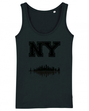 Retro Vintage New York College Jersey Black