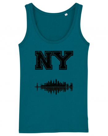 Retro Vintage New York College Jersey Ocean Depth