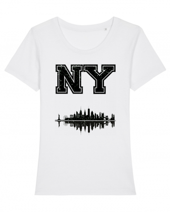 Retro Vintage New York College Jersey White